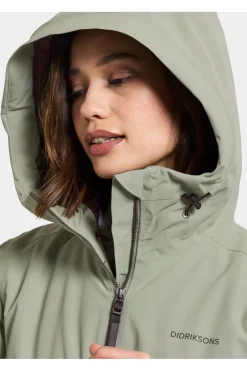 Sale Didriksons 1913 Regenjas Ella Parka 2 Wilted Leaf