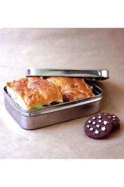 Online Ecolunchbox Voorraadpot Rectangle silver