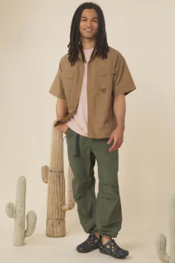 Outlet Elliker Broek Thrin Trousers Khaki