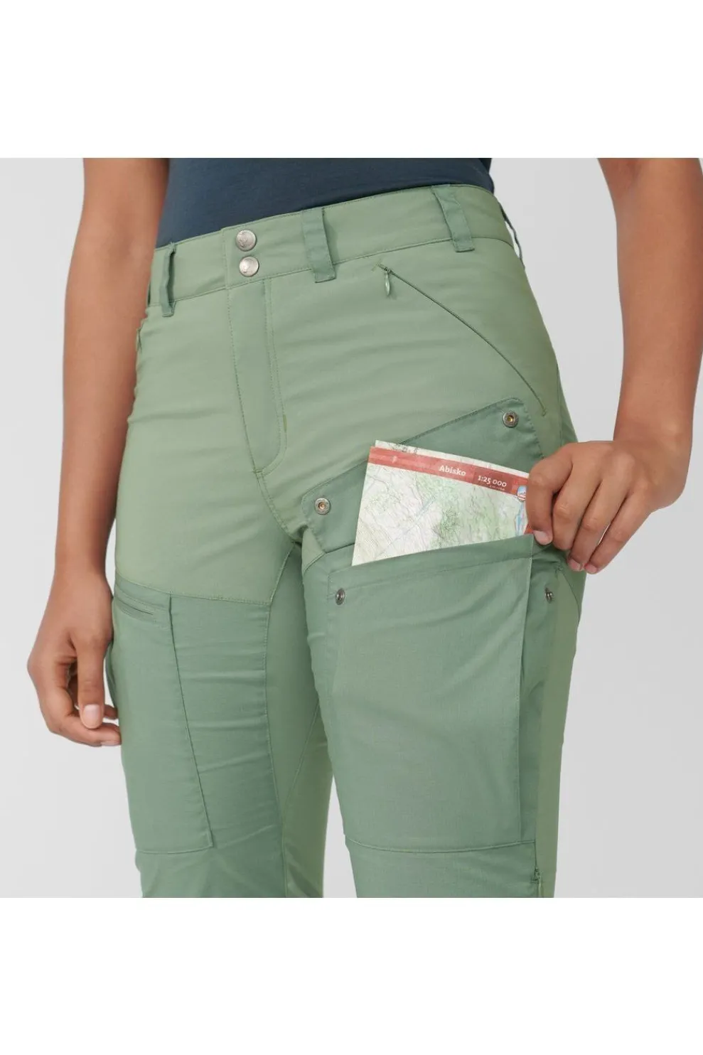 Outlet Fjällräven Broek Abisko Midsummer Trs Reg Jade Green-Patina Green
