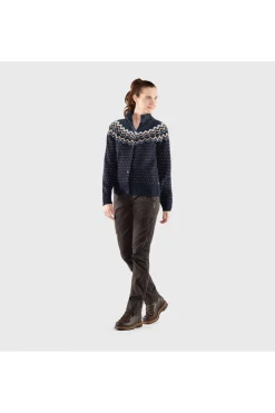 Fleece Övik Knit Cardigan W-Fjällräven Discount