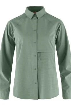 Online Fjällräven Hemd Abisko Trekking Ls Shirt Patina Green