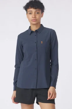 Clearance Fjällräven Hemd Övik Lite Shirt Ls W Navy Blue