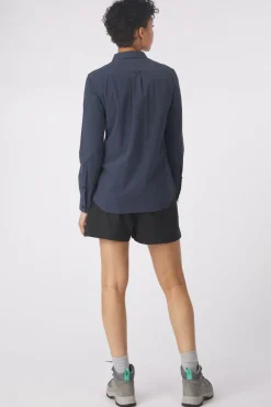 Clearance Fjällräven Hemd Övik Lite Shirt Ls W Navy Blue