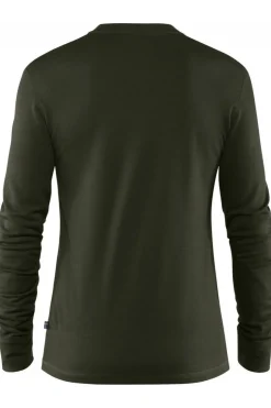 Clearance Fjällräven Ondergoed Singi Merino Henley dark green