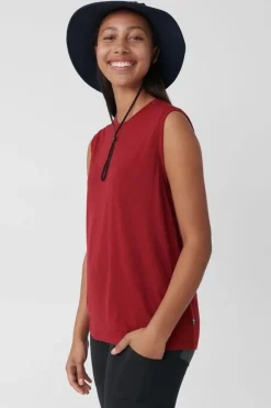 Best Fjällräven Top Abisko Wool Tank W Pomegranate Red