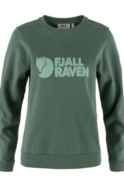 Online Fjällräven Trui Logo Sweater W Deep Patina-Misty Green
