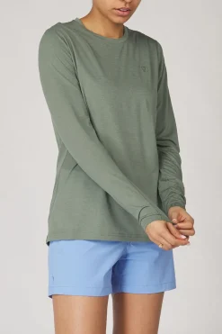 Hot Fjällräven T-Shirt Abisko Day Hike Ls Tee Patina Green