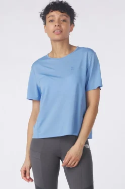 Online Fjällräven T-Shirt Abisko Lite Ss W Ultramarine