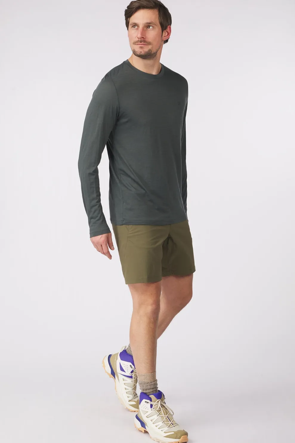 Hot Fjällräven T-Shirt Abisko Wool Ls M Basalt