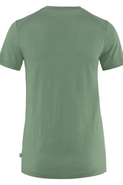 Online Fjällräven T-Shirt Abisko Wool Ss W Patina Green
