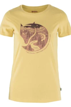 Sale Fjällräven T-Shirt Arctic Fox Print W Mais Yellow