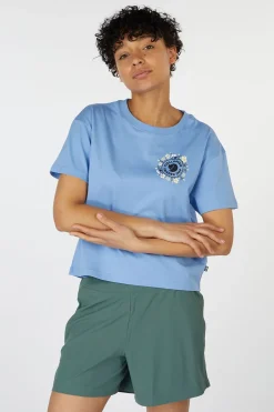 Hot Fjällräven T-Shirt Fjällblomster Logo T-Shirt W Ultramarine