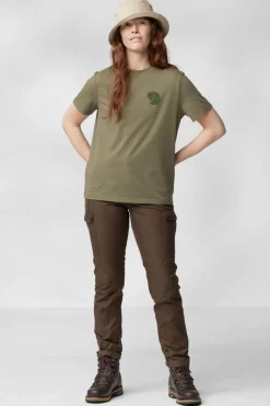 Outlet Fjällräven T-Shirt Fox Boxy Logo Tee W Green