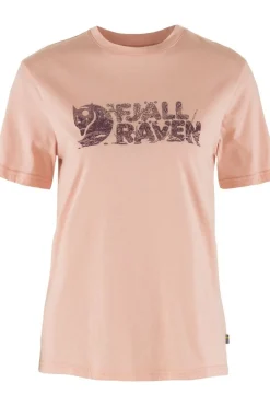 Sale Fjällräven T-Shirt Lush Logo T-Shirt W Chalk Rose