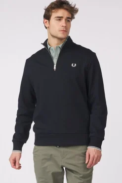 Sale Fred Perry Trui Half Zip Navy