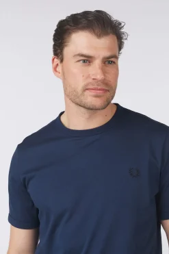 Hot Fred Perry T-Shirt Ringer Dark Navy