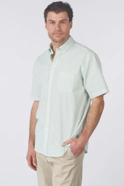 New Fynch-Hatton Hemd Seersucker Stripes Stone