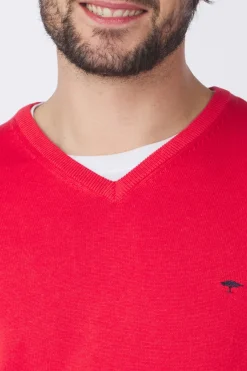 Best Fynch-Hatton Trui V-Neck Superfine Night Blue