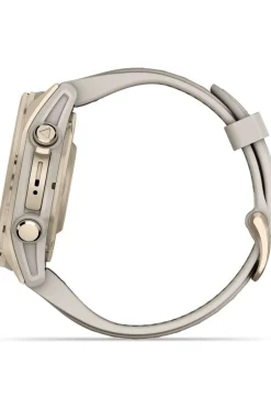 Hot Garmin Sporthorloge Fenix 8 43mm, Amoled Saffier Goud/Grijs, Titanium