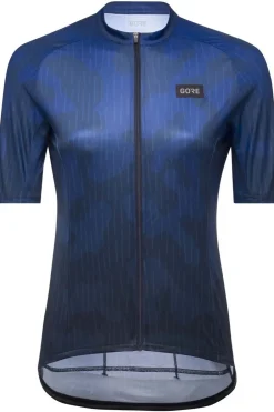 Best GOREWEAR T-Shirt Rain Camo Jersey Womens Orbit Blue