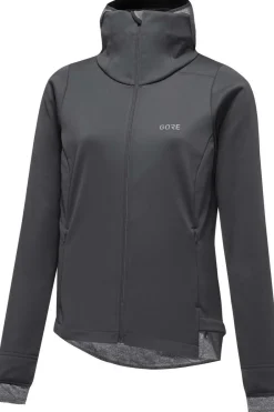 Clearance GOREWEAR Windstopper R3 Women Thermo Hoodie dark grey