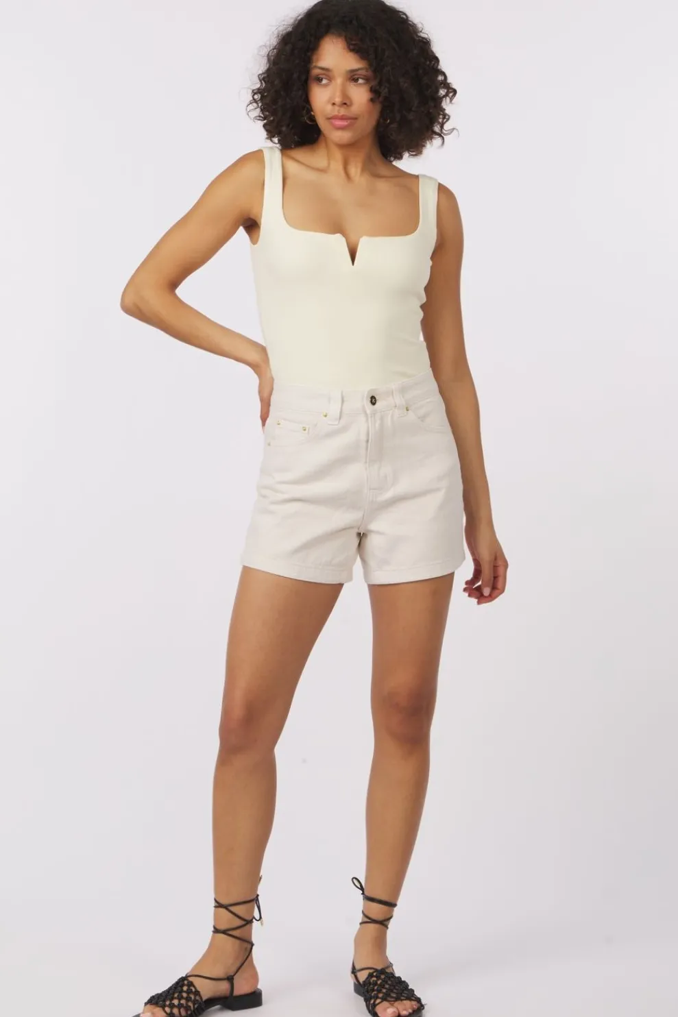 Online Grace&Mila Short Rice_13063 Ecru