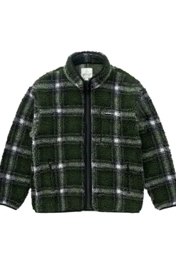 Discount Gramicci Fleece Shadow Plaid Sherpa Olive Shadow Plaid