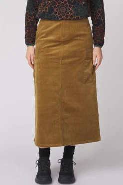 Online Gramicci Rok W'S Corduroy Long Cargo Skirt Mocha Beige