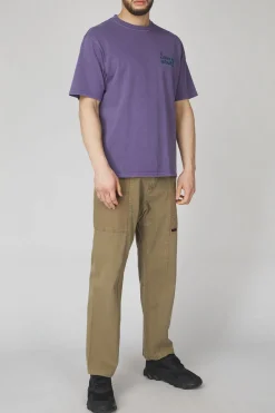 New Gramicci T-Shirt I Climb Stuff Tee Purple Pigment