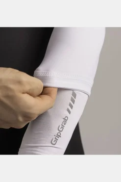 New GripGrab Arm Warmers Upf 50+ Uv Protect Arm Sleeves White