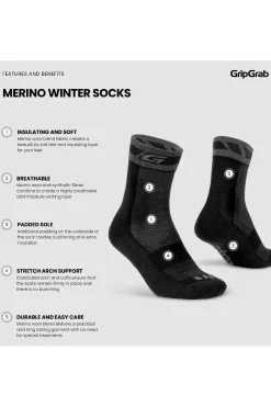 Discount GripGrab Sok Winter Sock black
