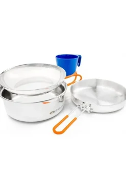 Pot Glacier Stainless 1 Person Mess Kit-GSI Outdoors Hot