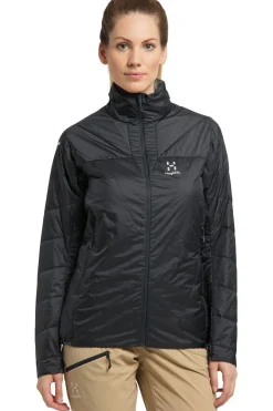 Clearance Haglöfs Jas L.I.M Barrier Jacket Women Magnetite/Desert Yellow