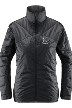 Clearance Haglöfs Jas L.I.M Barrier Jacket Women Magnetite/Desert Yellow