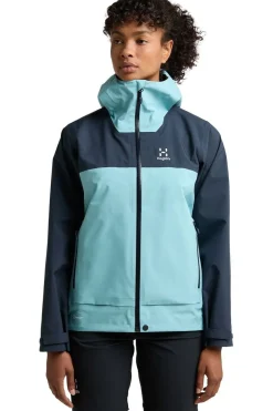 Best Haglöfs Regenjas Front Proof Women Frost Blue/Tarn Blue