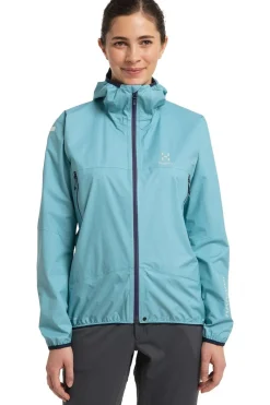 Discount Haglöfs Regenjas L.I.M Proof Jacket Women Frost Blue