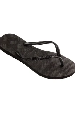 Discount Havaianas Slipper Slim Glitter Ii Black Dark Grey