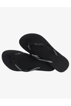 Discount Havaianas Slipper Slim Glitter Ii Black Dark Grey