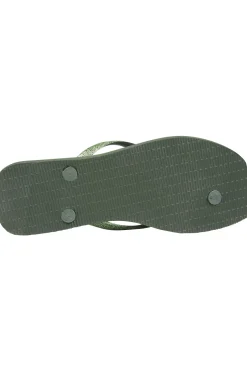 Sale Havaianas Slipper Slim Square Glitter Olive Green