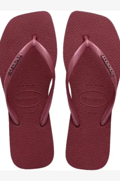 Clearance Havaianas Slippers Slim Square Logo Metallic Amaranth