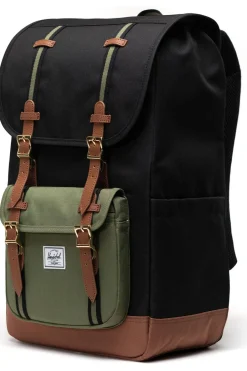 Sale Herschel Supply Dagrugzak Little America Backpack 30L Black/Four Leaf