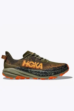 Outlet Hoka Trailschoenen Speedgoat 6 Antique Olive/Squash