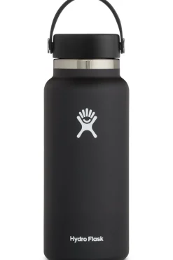 Fashion Hydro Flask Drinkfles Wide Mouth 32Oz/945Ml W/Flex Cap black