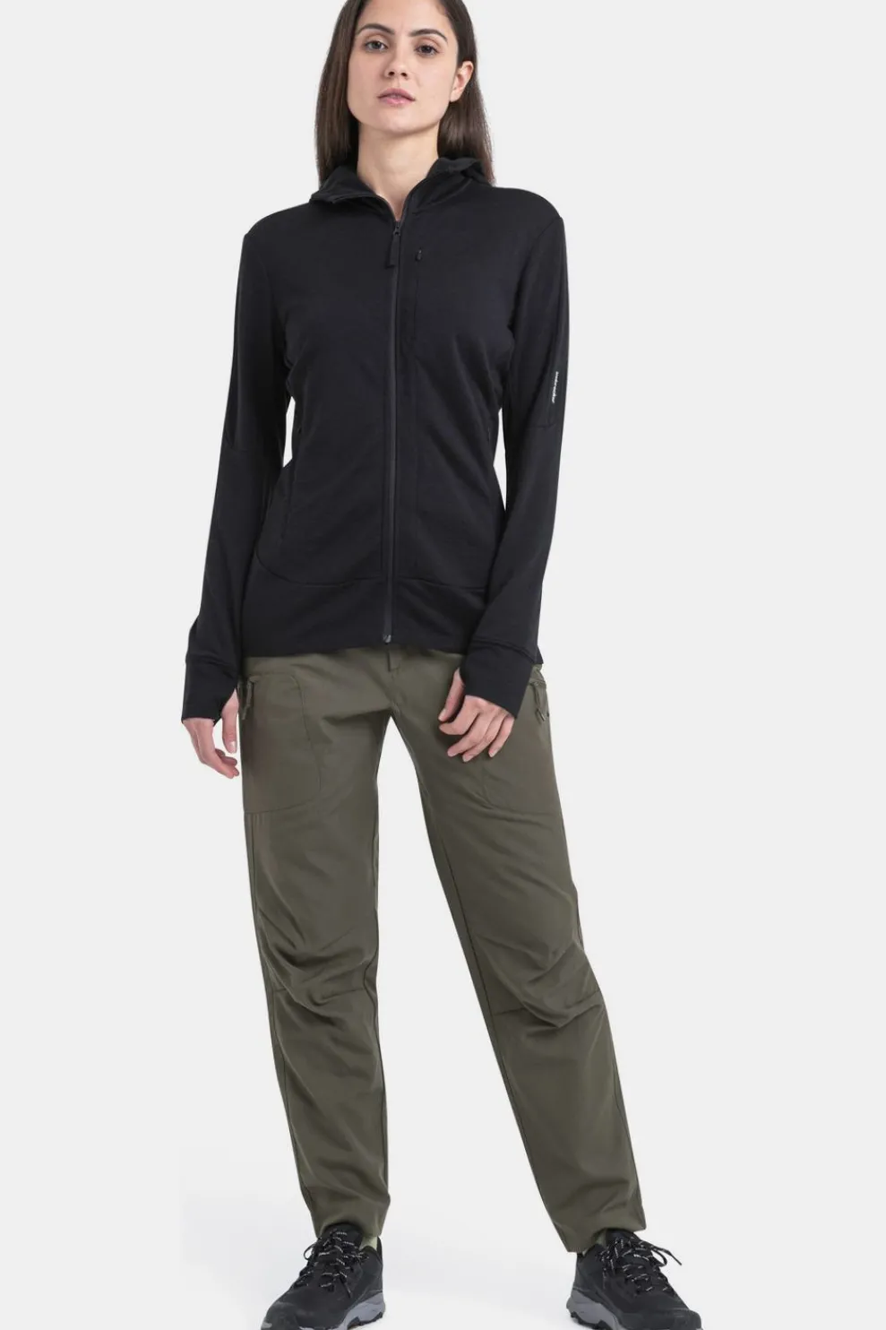 Fashion icebreaker Fleece W Mer 260 Quantum Iv Ls Zip Ho Black