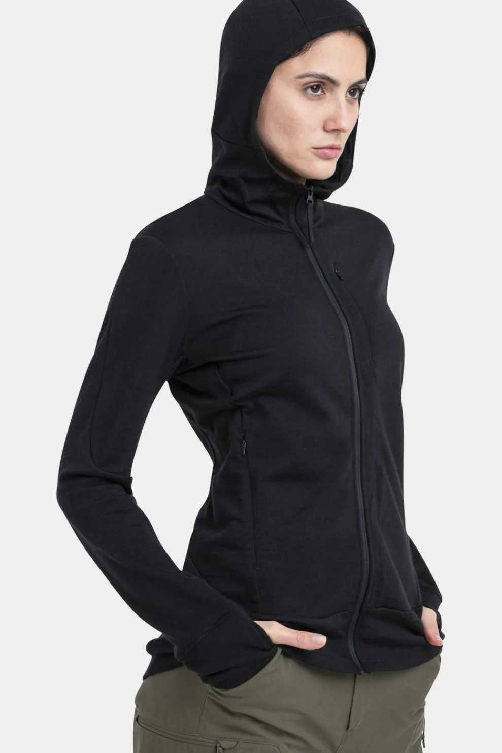 Fashion icebreaker Fleece W Mer 260 Quantum Iv Ls Zip Ho Black