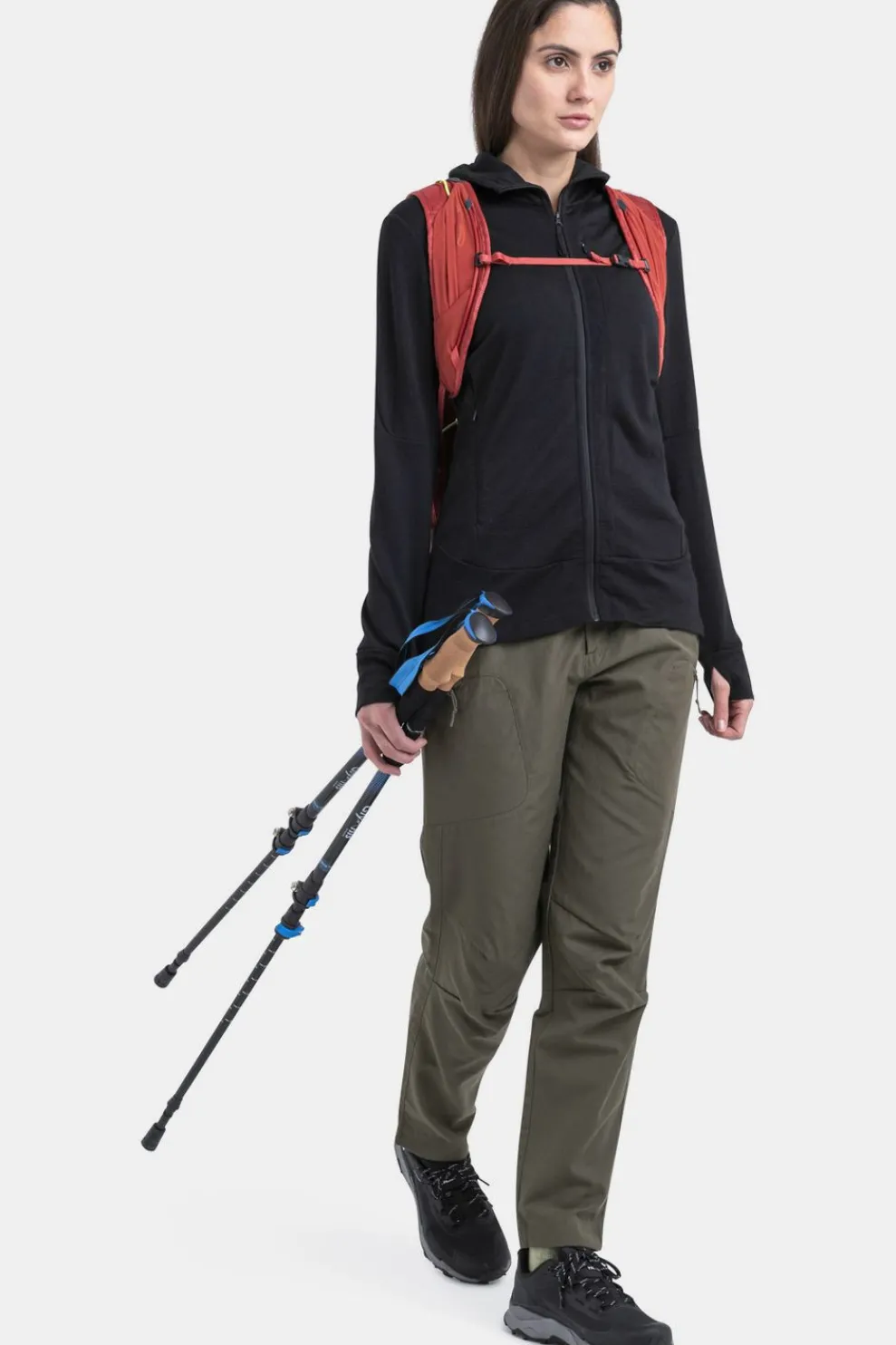 Fashion icebreaker Fleece W Mer 260 Quantum Iv Ls Zip Ho Black