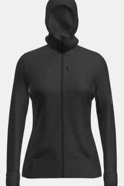Fashion icebreaker Fleece W Mer 260 Quantum Iv Ls Zip Ho Black