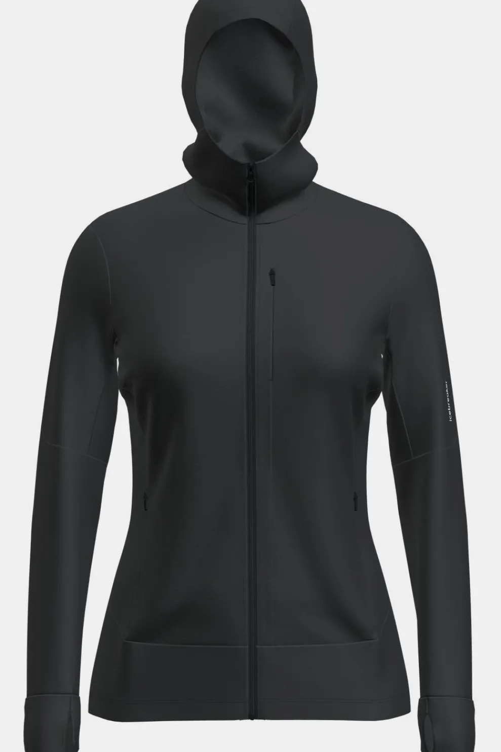 Fashion icebreaker Fleece W Mer 260 Quantum Iv Ls Zip Ho Black