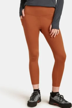 Discount icebreaker Sportlegging Women'S Merino 260 Fastray Ii 25" High Rise Tights Dusty Clay